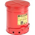 Justrite Justrite 10 Gallon Oily Waste Can, Red - 09300 9300